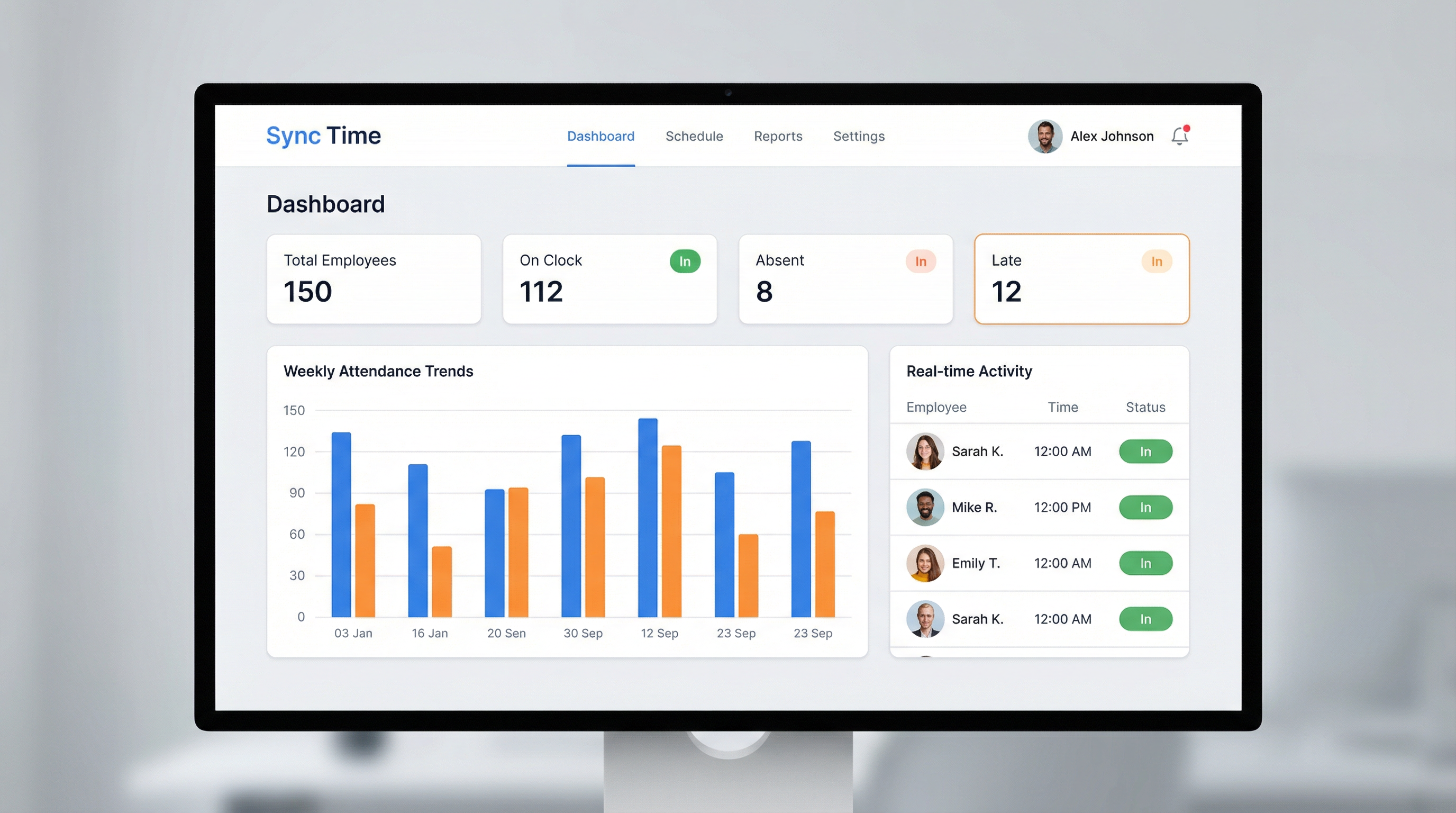 SyncTime Dashboard